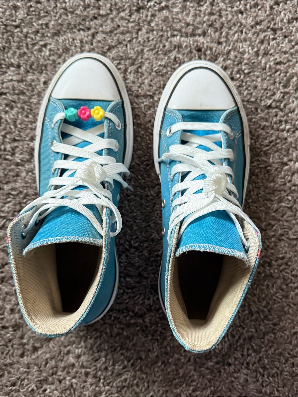 Converse Chuck Taylor Lift Platform Embroidered Bracelet High Tops 6.5 - Picture 3 of 8